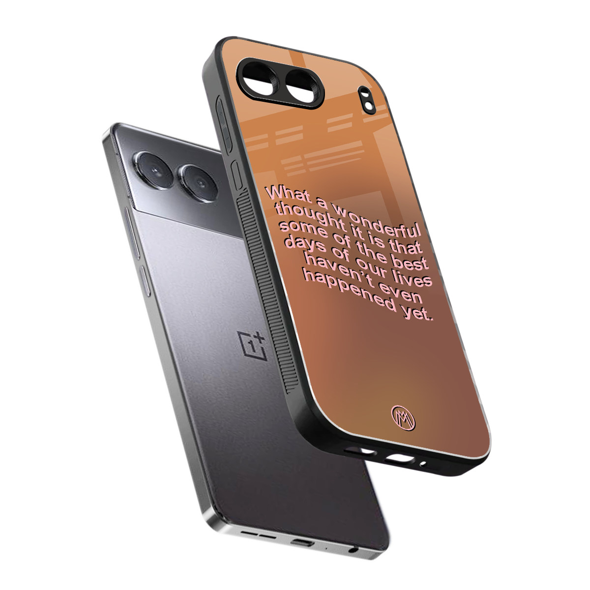 wonderful thought back phone cover | glass case for oneplus nord 4