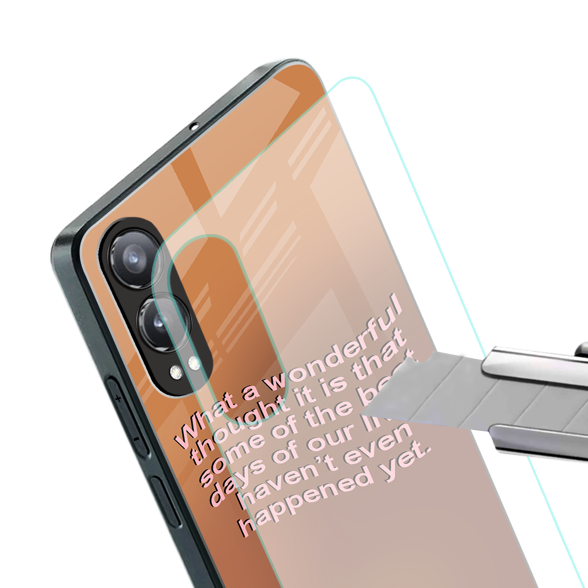 wonderful thought back phone cover | glass case for oneplus nord ce 4 lite
