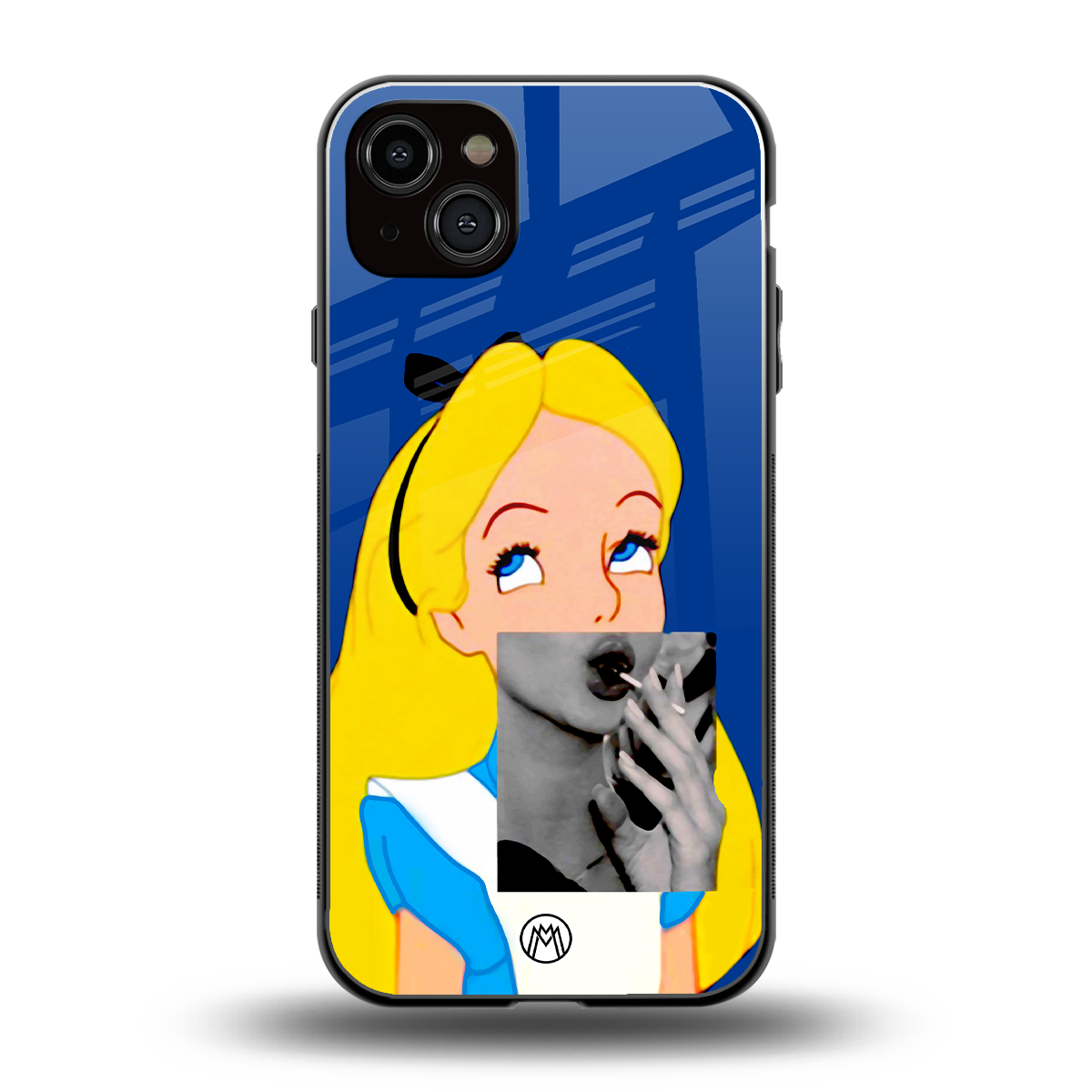 wonderland treat back phone cover | glass case for iphone 15 plus