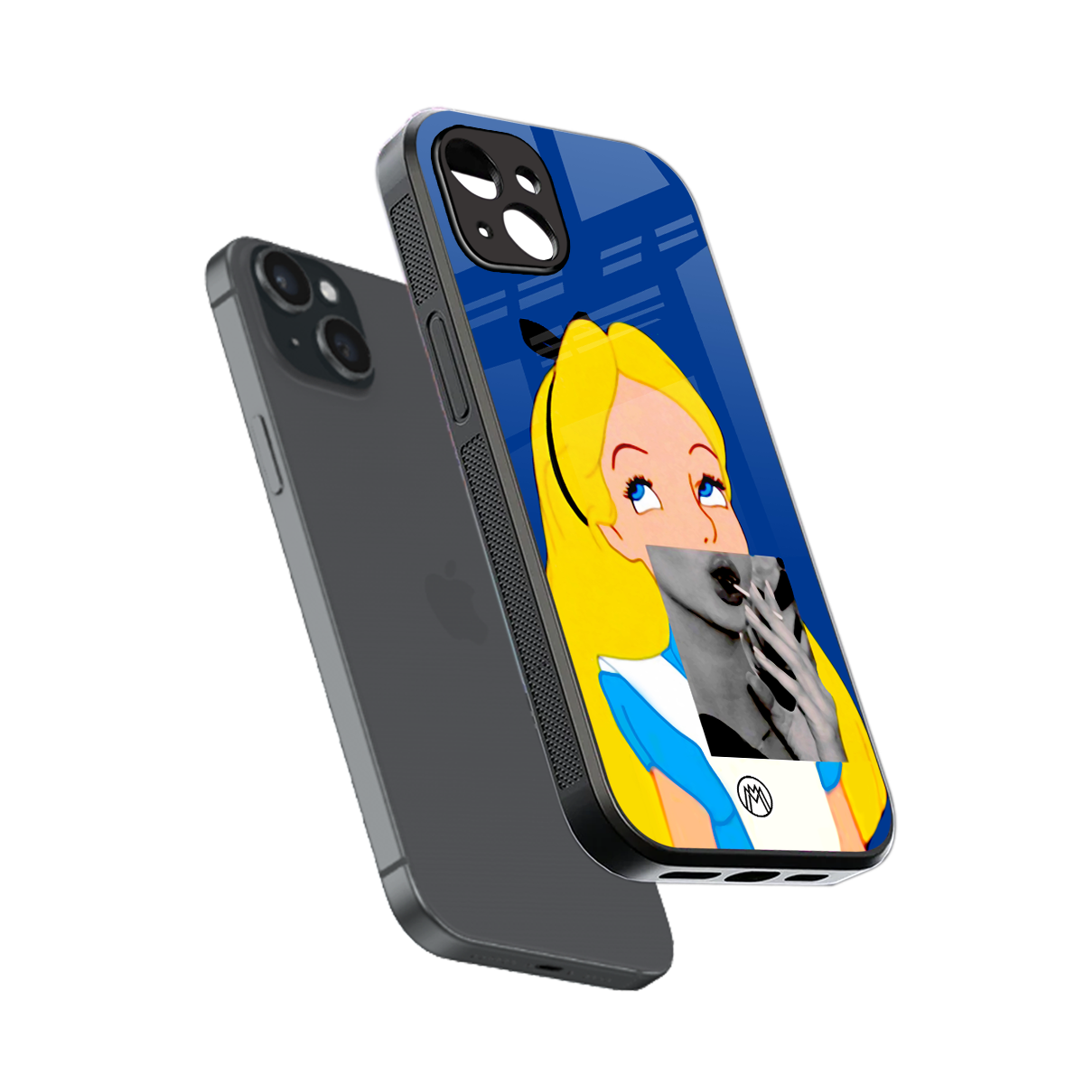 wonderland treat back phone cover | glass case for iphone 15 plus