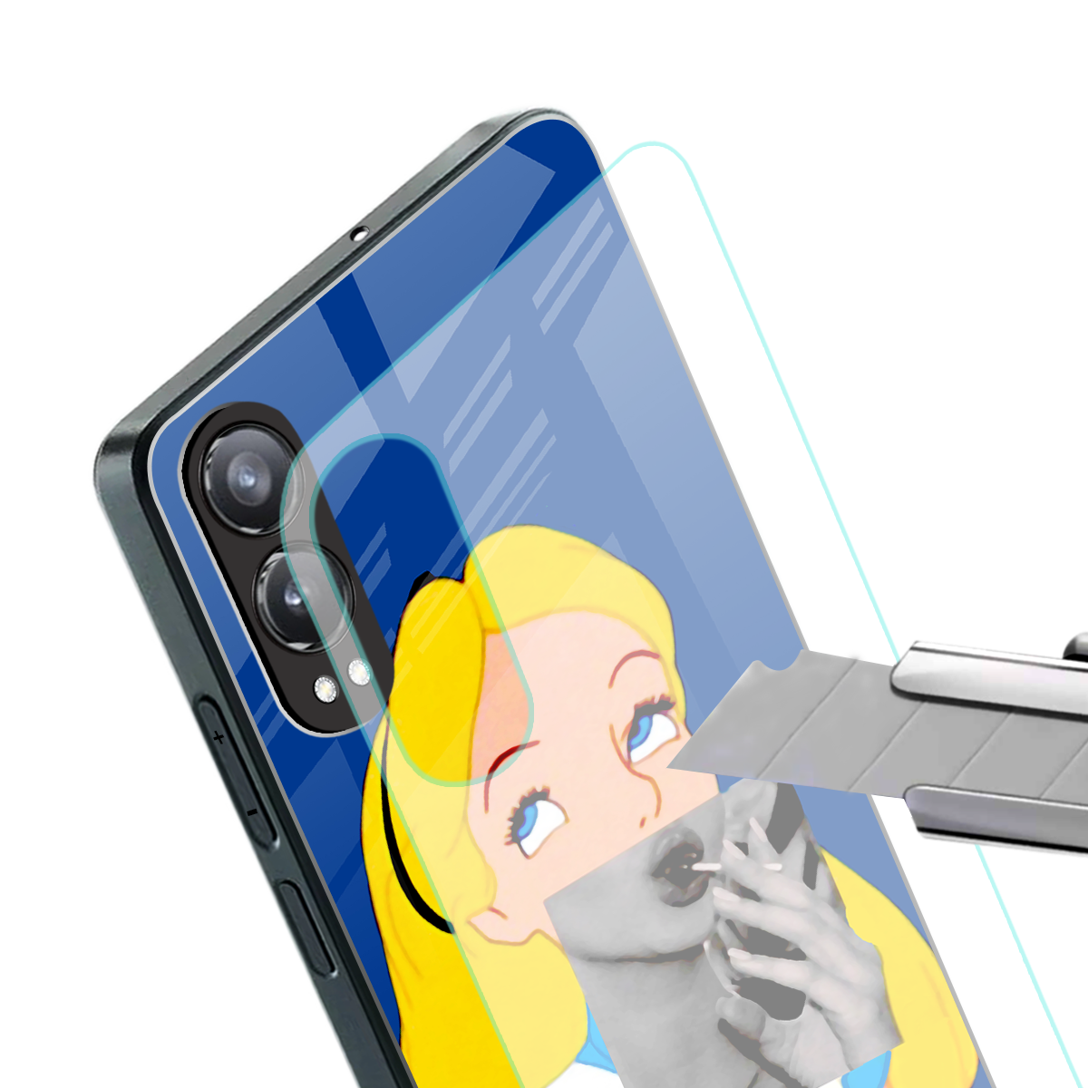 wonderland treat back phone cover | glass case for oneplus nord ce 4 lite