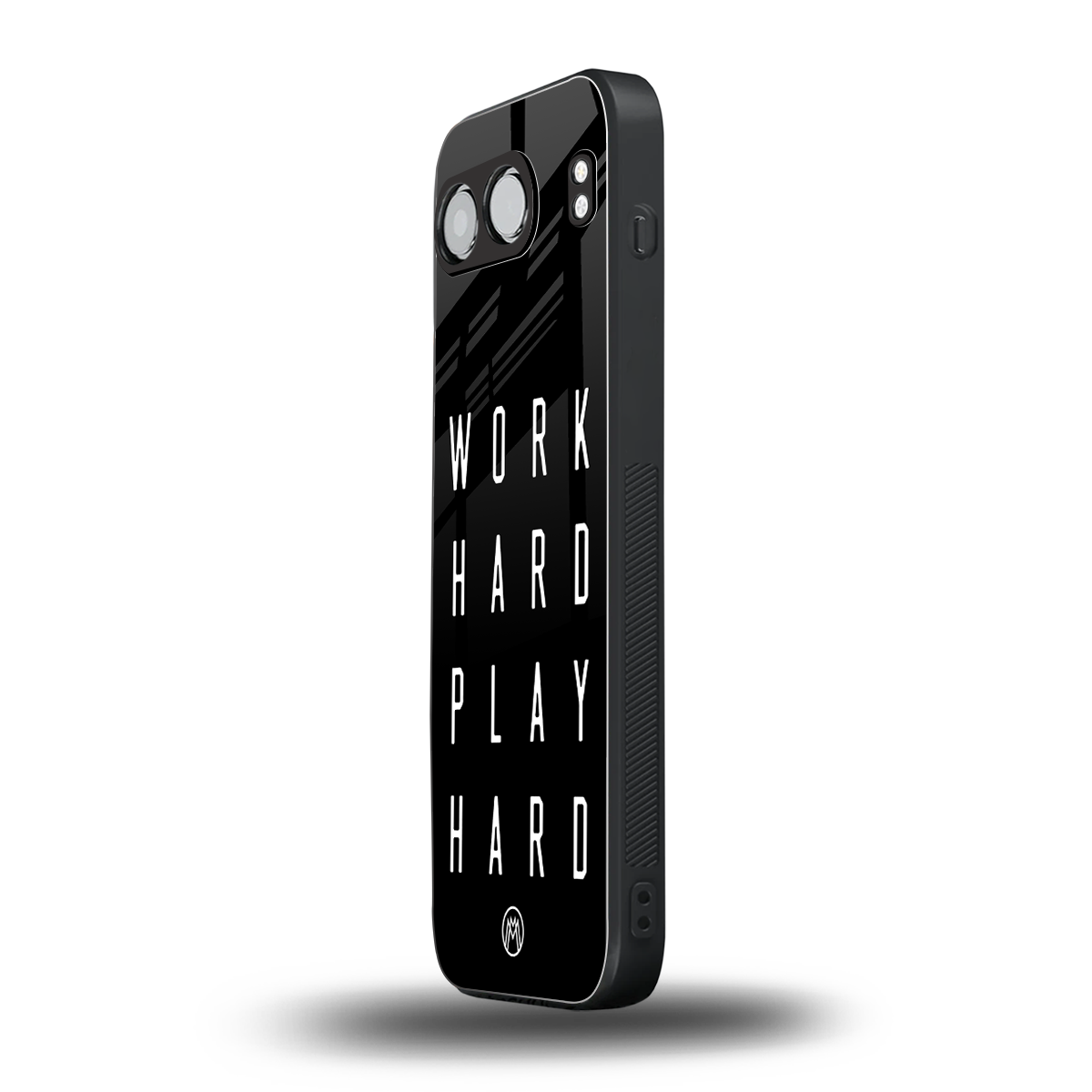 work hard play hard back phone cover | glass case for oneplus nord 4
