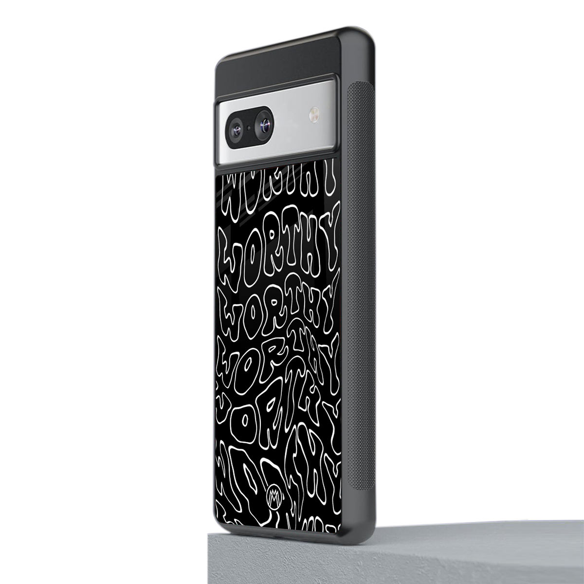worthy black back phone cover | glass case for Google Pixel 7