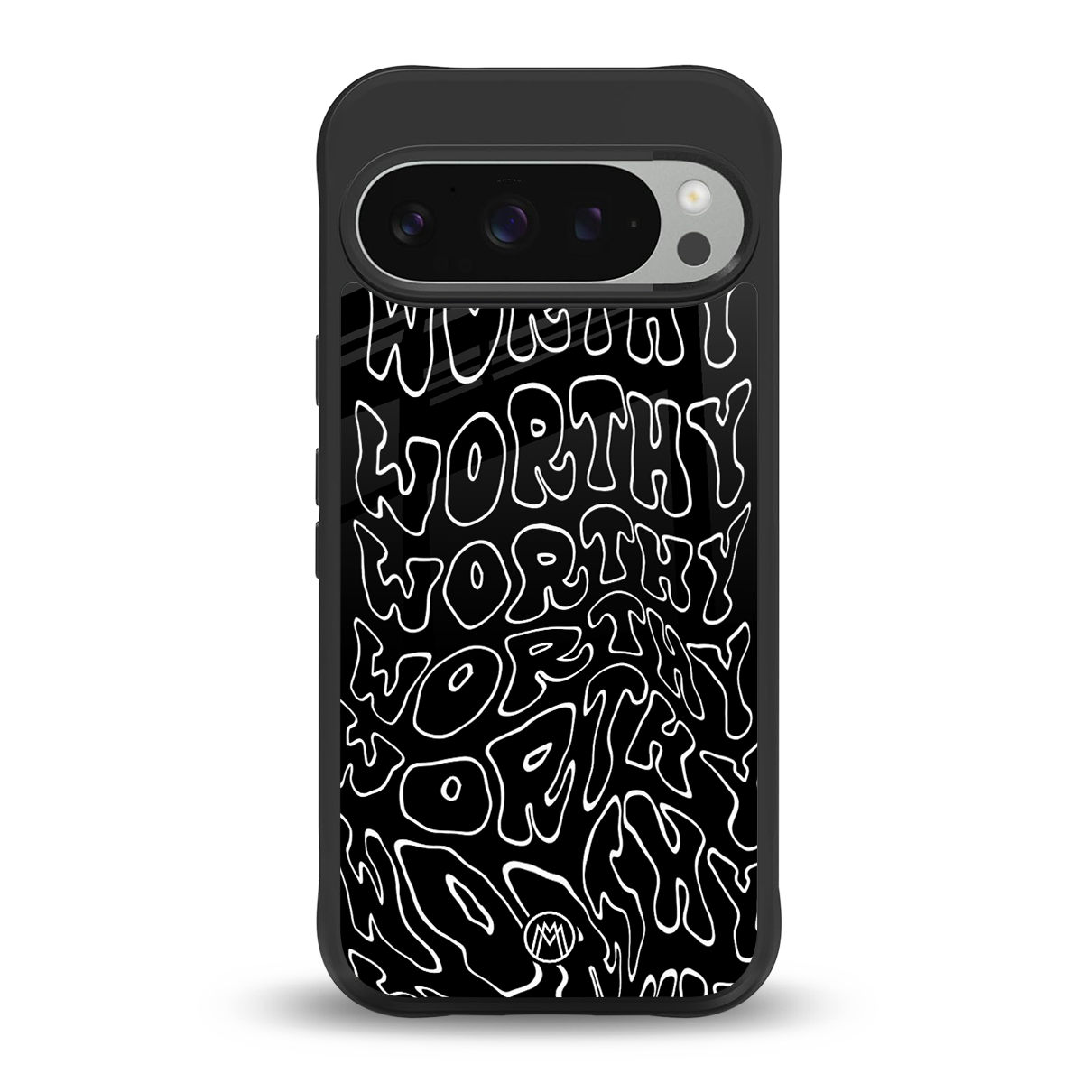 worthy black back phone cover | glass case for google pixel 9 pro