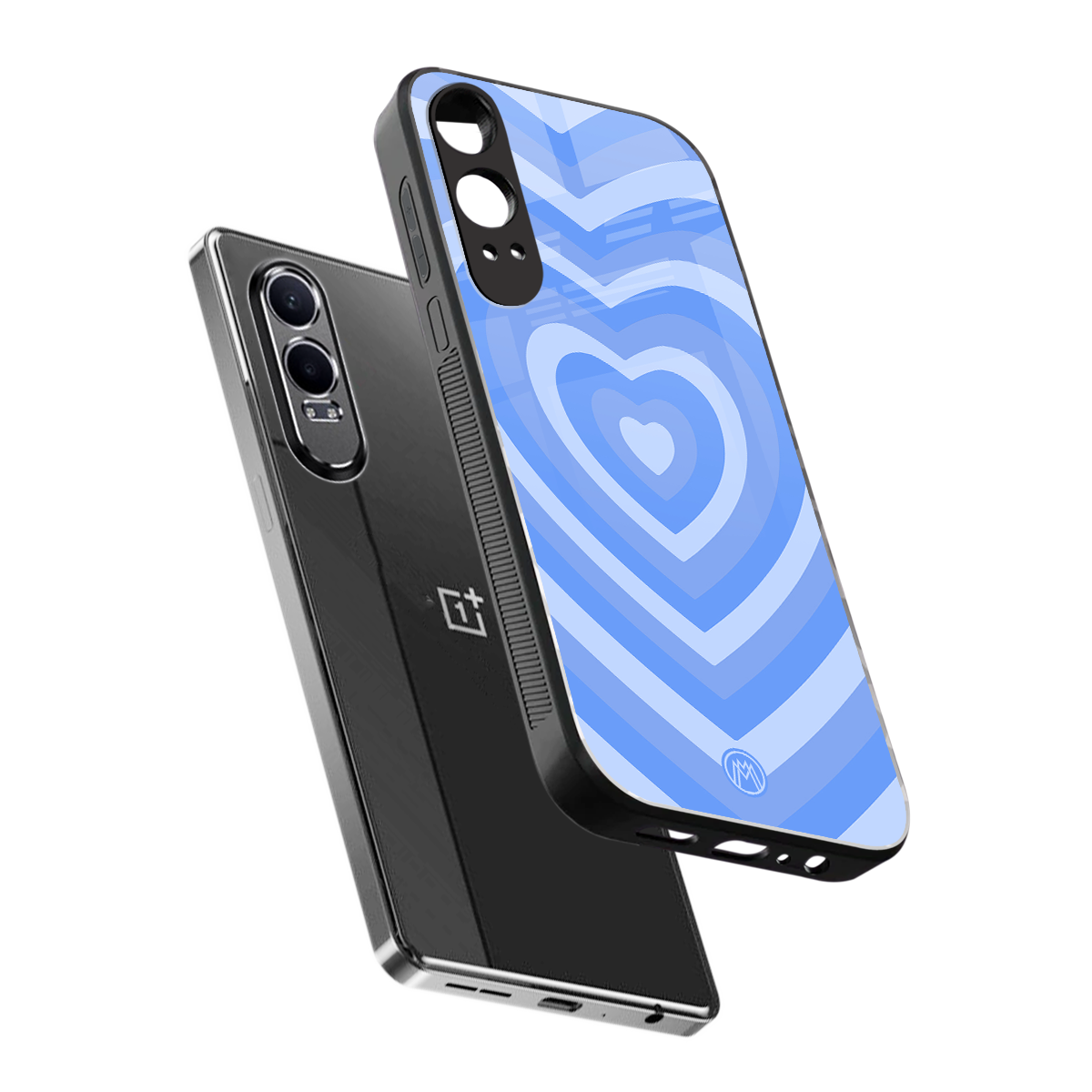 y2k blue hearts aesthetic back phone cover | glass case for oneplus nord ce 4 lite