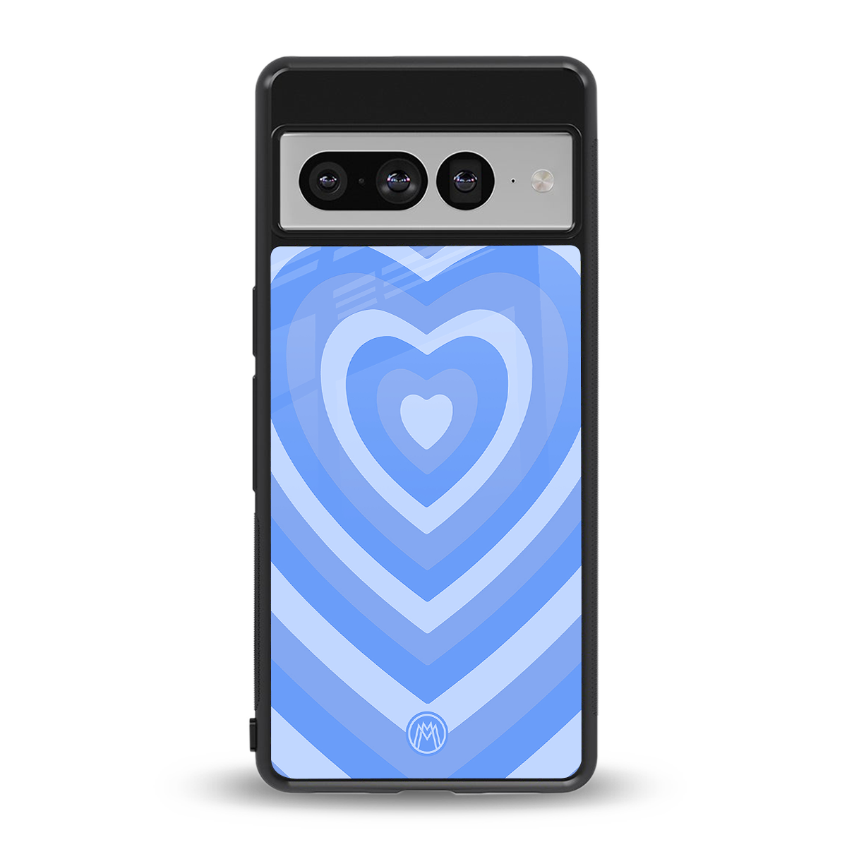 y2k blue hearts aesthetic back phone cover | glass case for google pixel 7 pro