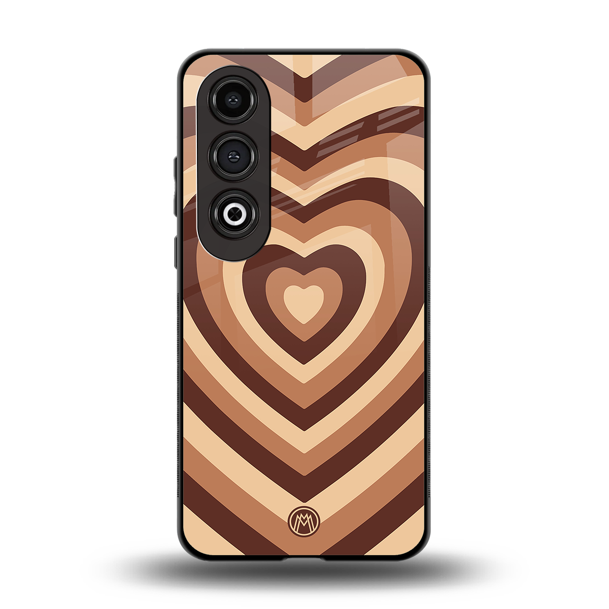y2k brown hearts aesthetic back phone cover | glass case for oneplus nord ce 4