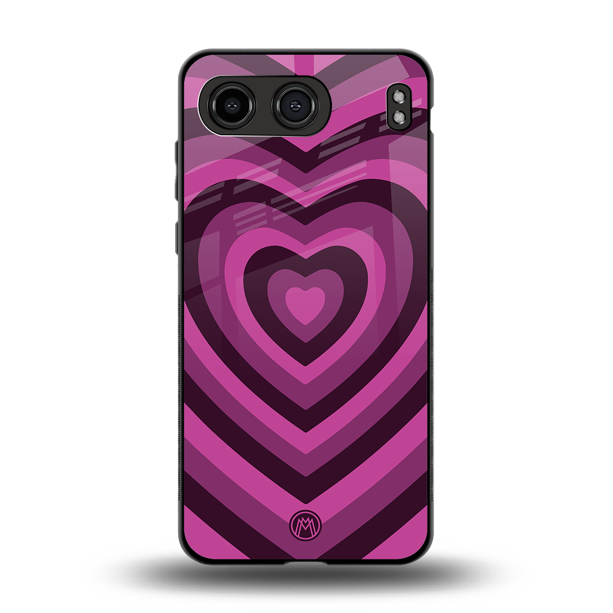 y2k burgundy hearts aesthetic back phone cover | glass case for oneplus nord 4