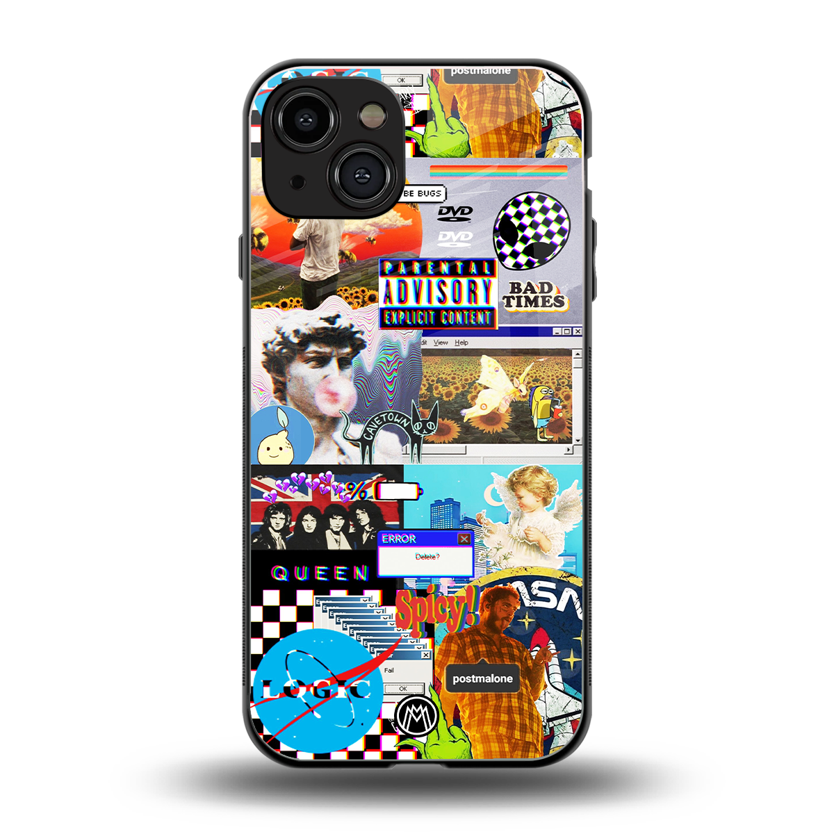 y2k collage aesthetic back phone cover | glass case for iphone 14