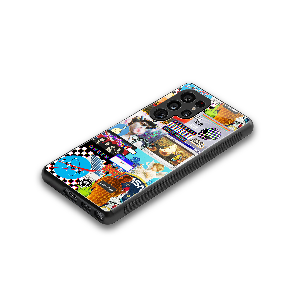 y2k collage aesthetic back phone cover | glass case for samsung galaxy s25 ultra