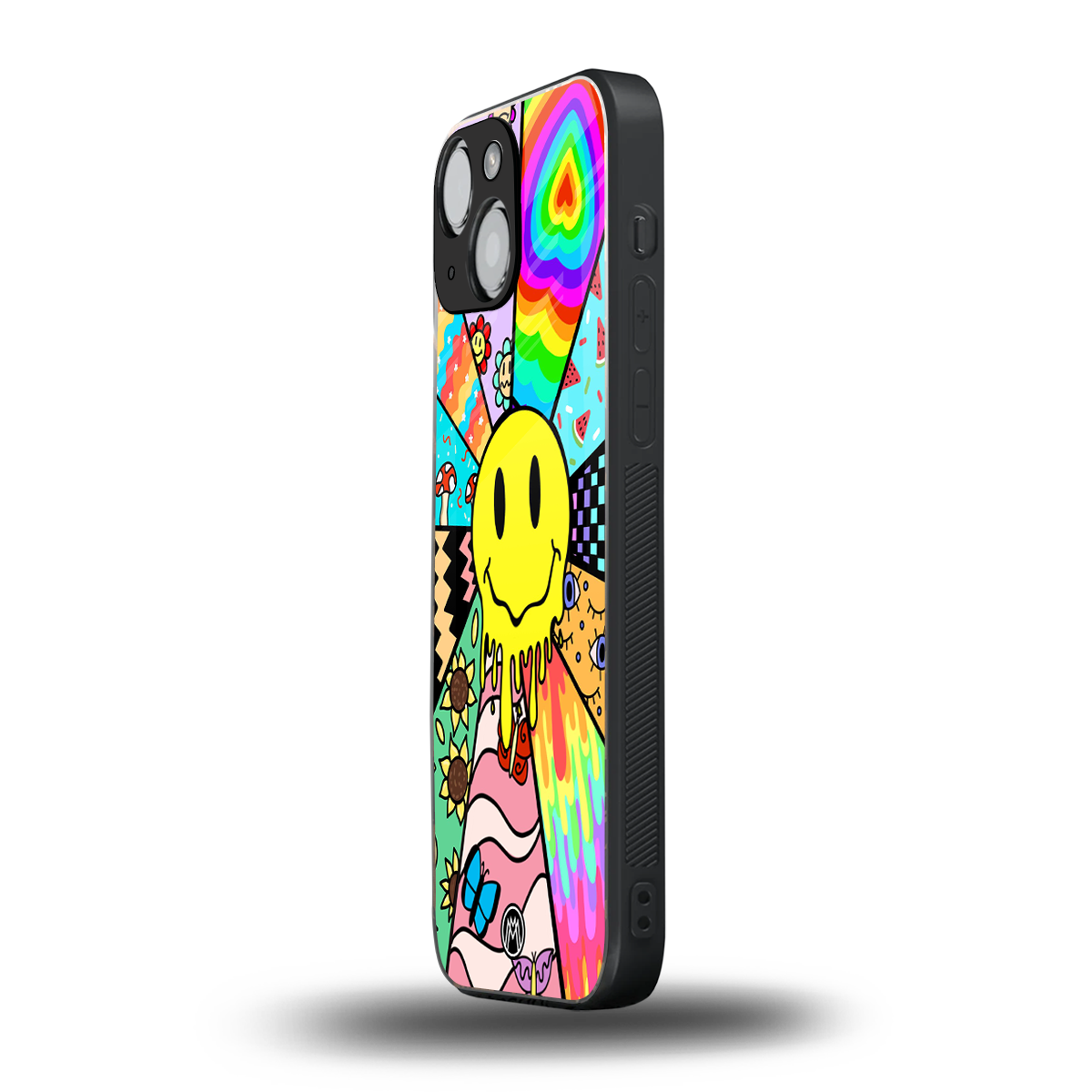 y2k doodle back phone cover | glass case for iphone 13 mini