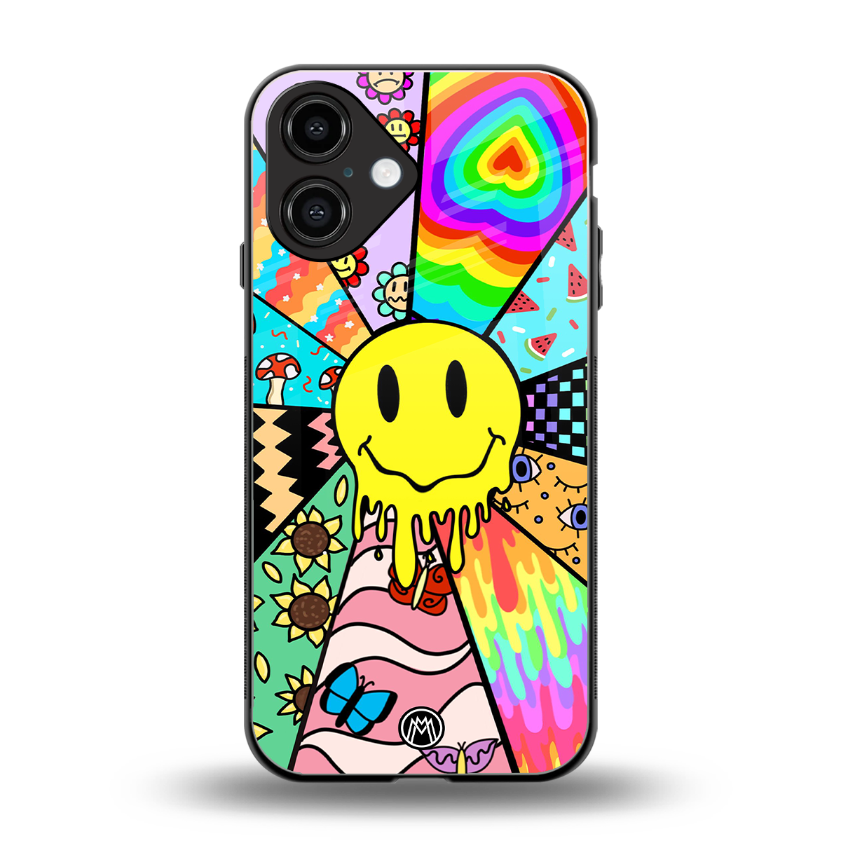 y2k doodle back phone cover | glass case for iphone 16