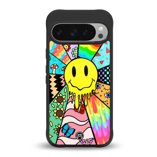 y2k doodle back phone cover | glass case for google pixel 9 pro