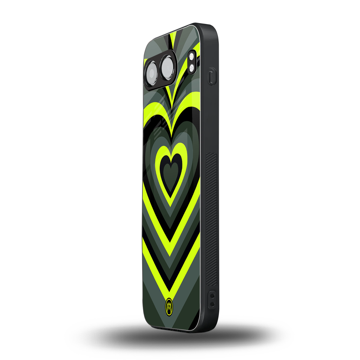 y2k emerald green hearts back phone cover | glass case for oneplus nord 4
