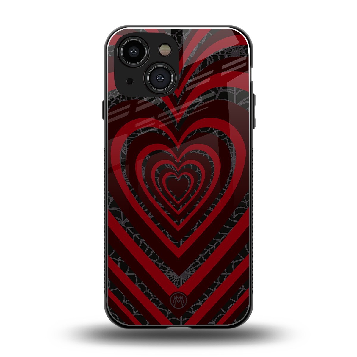 y2k hearts x spider back phone cover | glass case for iphone 13 mini