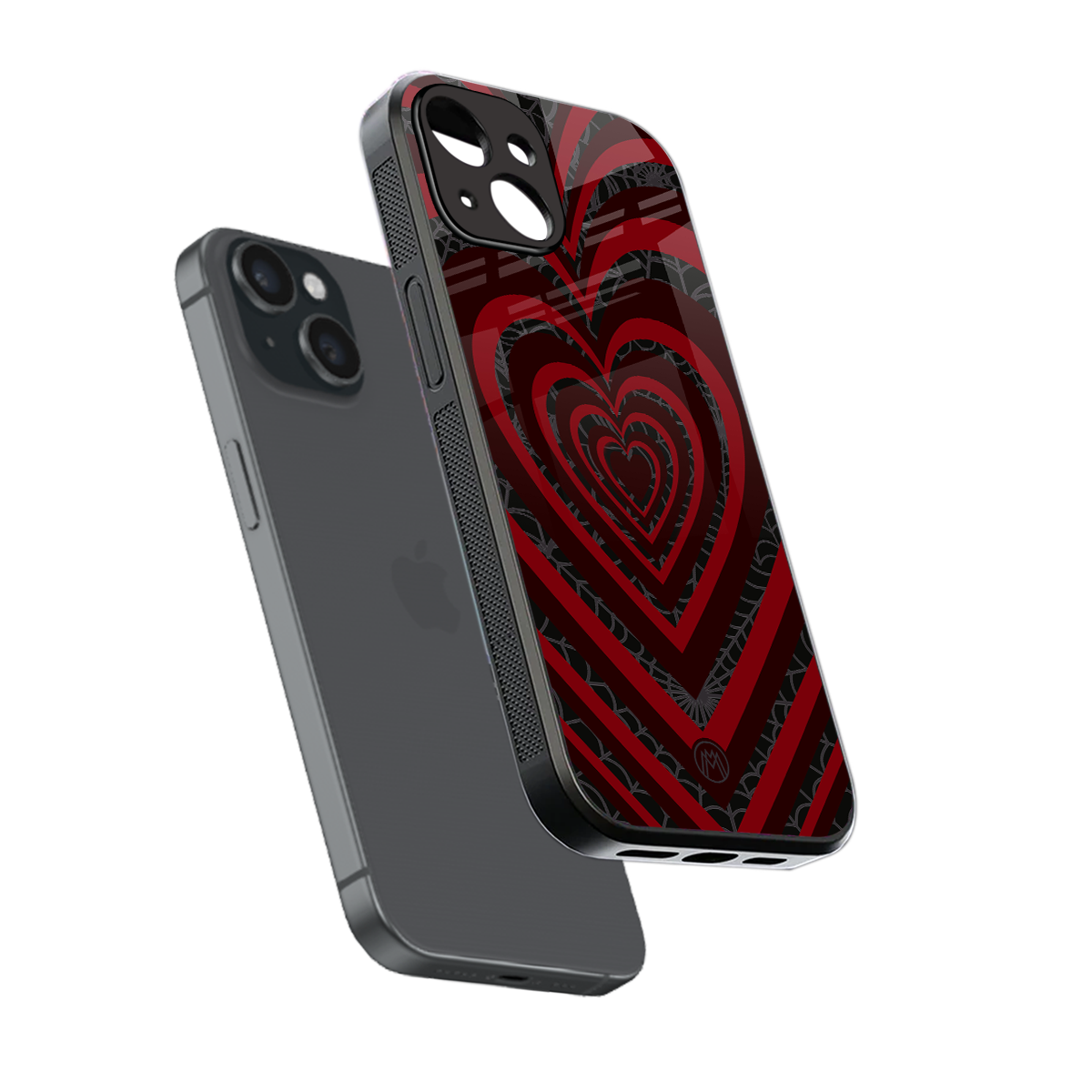 y2k hearts x spider back phone cover | glass case for iphone 13 mini