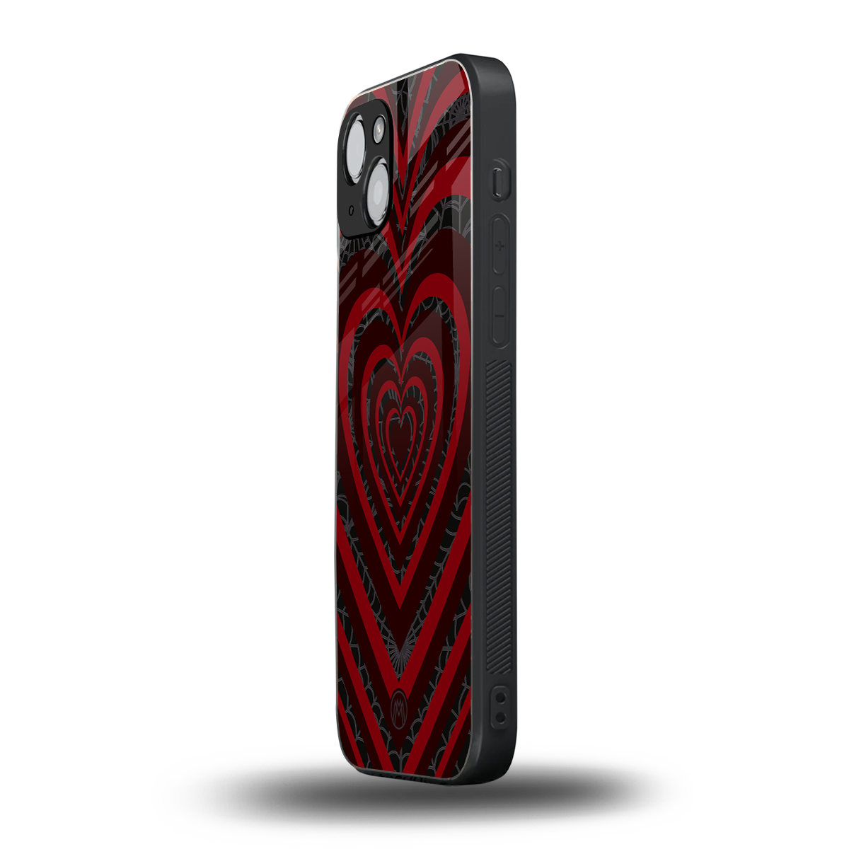 y2k hearts x spider back phone cover | glass case for iphone 15 plus