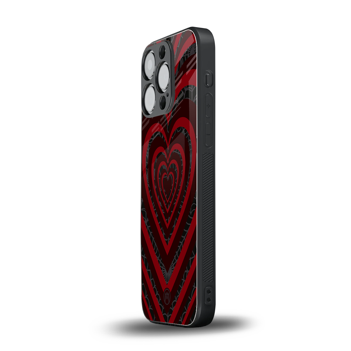 y2k hearts x spider back phone cover | glass case for iphone 15 pro