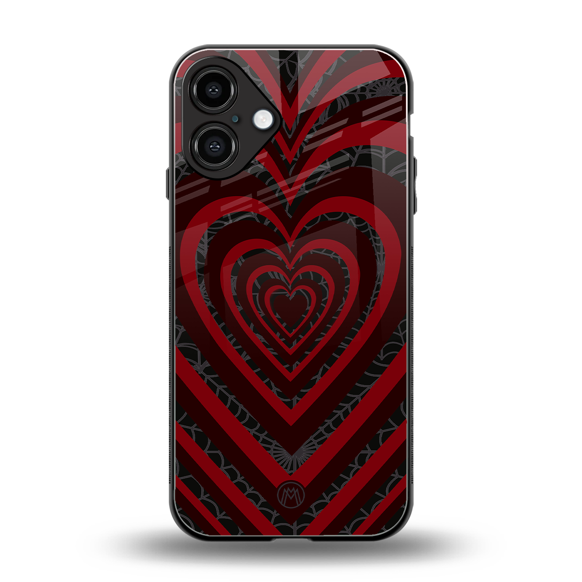 y2k hearts x spider back phone cover | glass case for iphone 16 plus