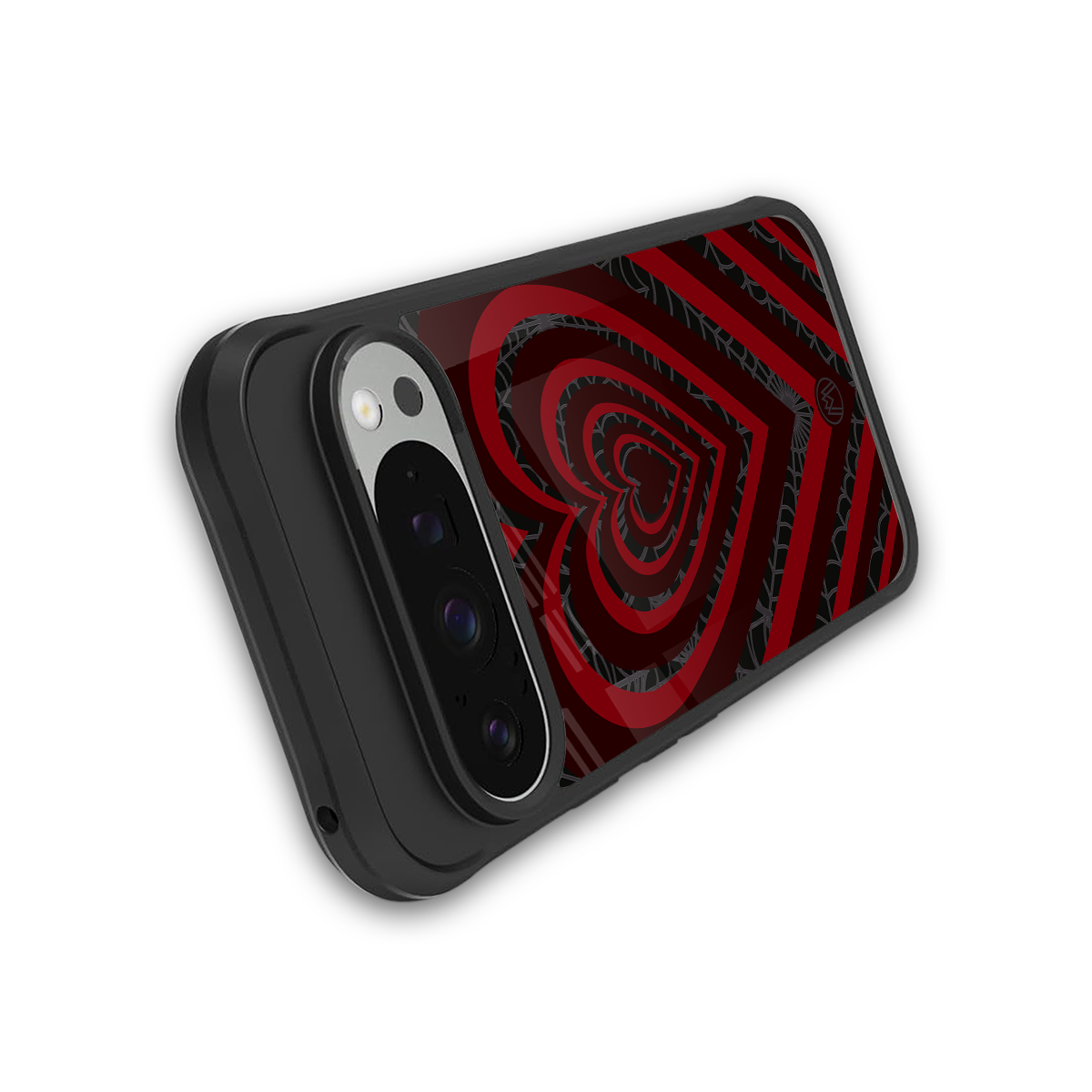 y2k hearts x spider back phone cover | glass case for google pixel 9 pro xl