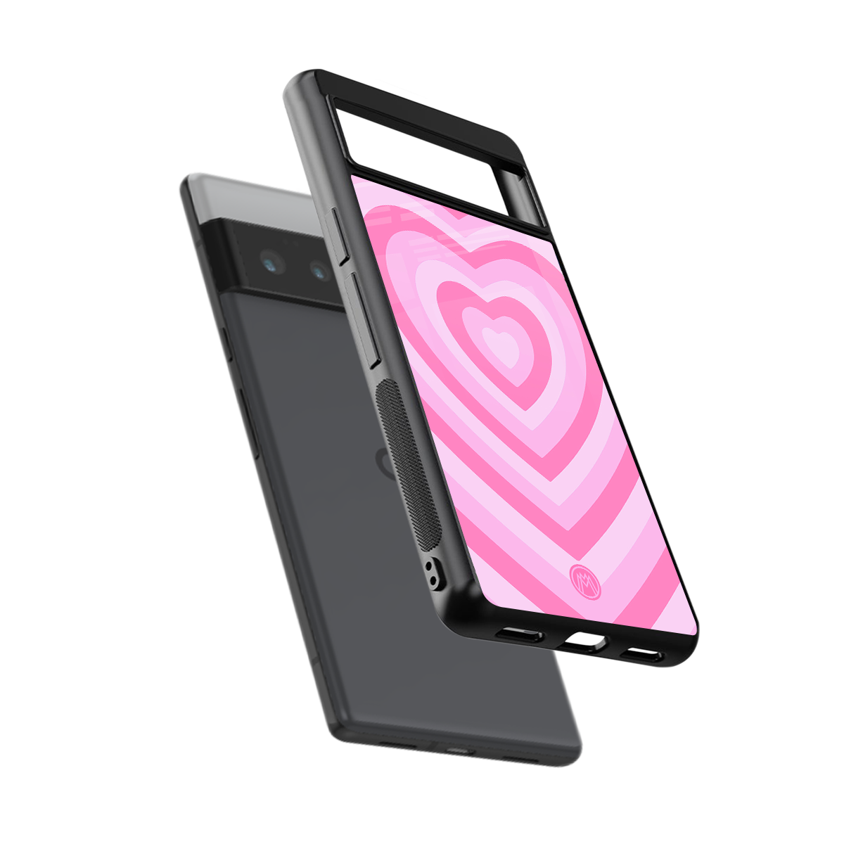 y2k pink hearts aesthetic back phone cover | glass case for google pixel 6 pro