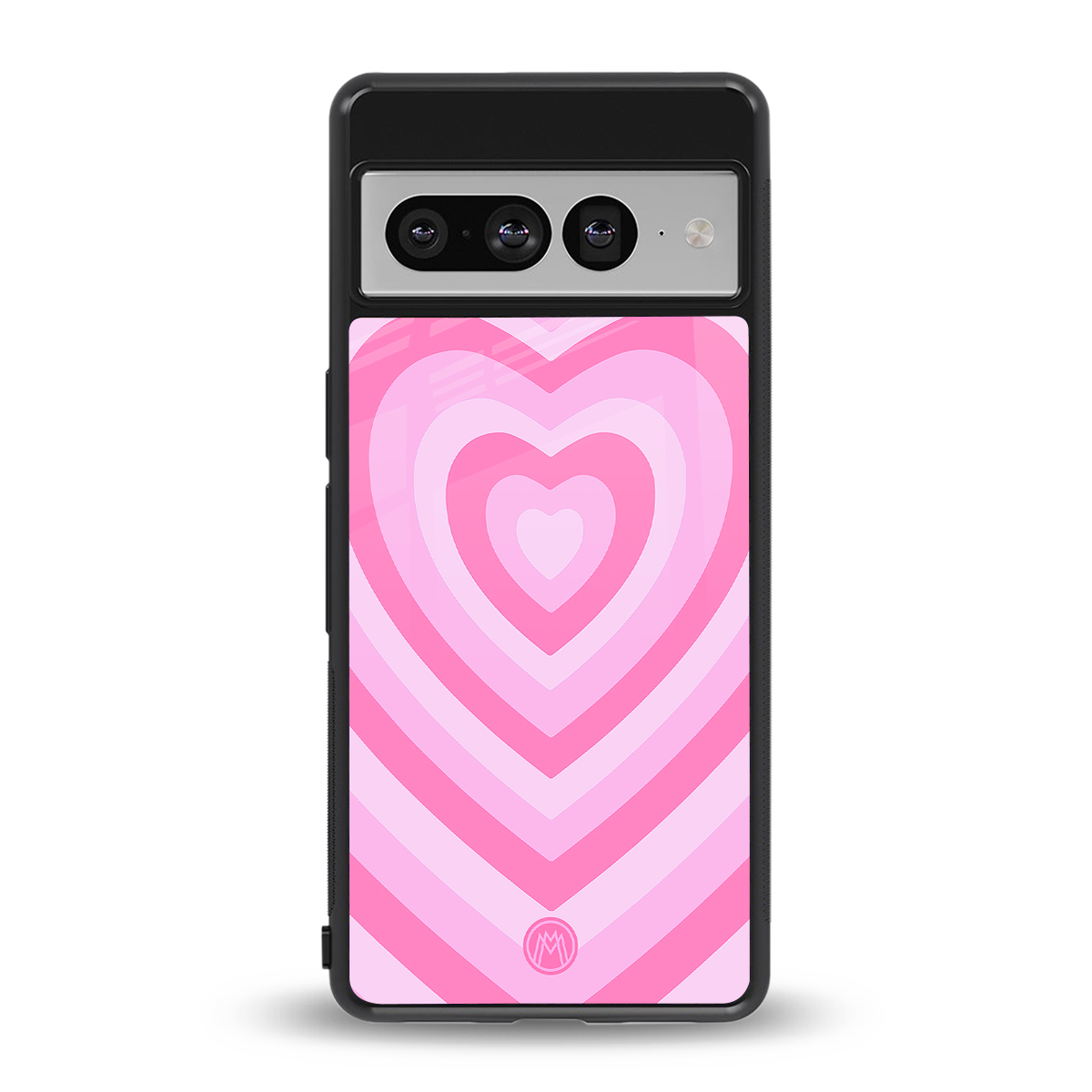 y2k pink hearts aesthetic back phone cover | glass case for google pixel 7 pro