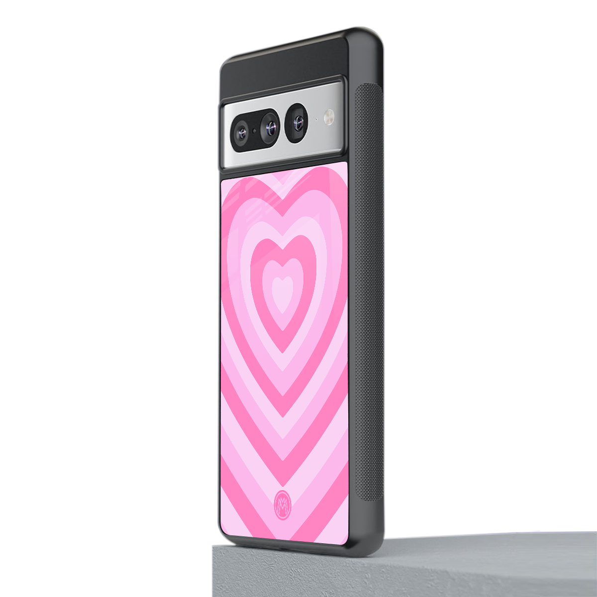y2k pink hearts aesthetic back phone cover | glass case for google pixel 7 pro