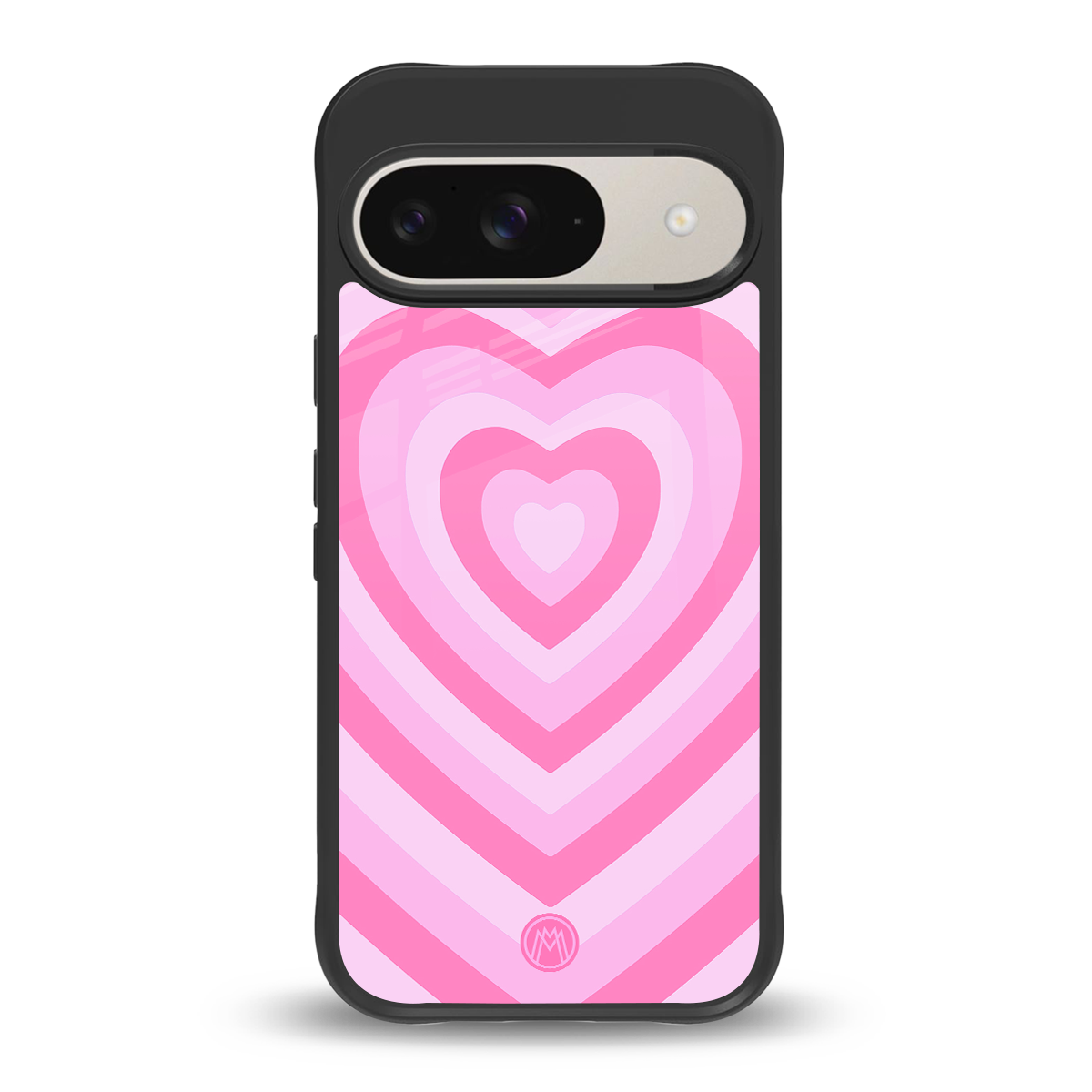 y2k pink hearts aesthetic back phone cover | glass case for google pixel 9