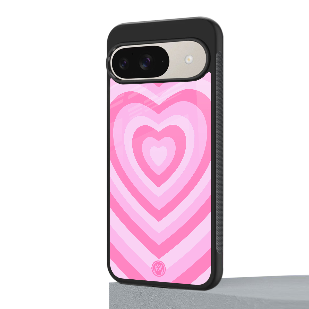 y2k pink hearts aesthetic back phone cover | glass case for google pixel 9