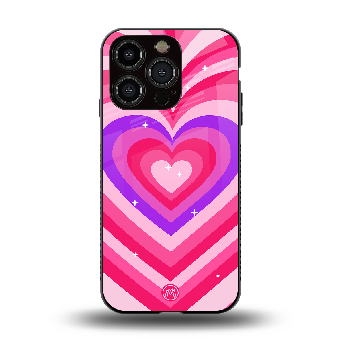 y2k pink hearts berrybomb edition back phone cover | glass case for iphone 14 pro