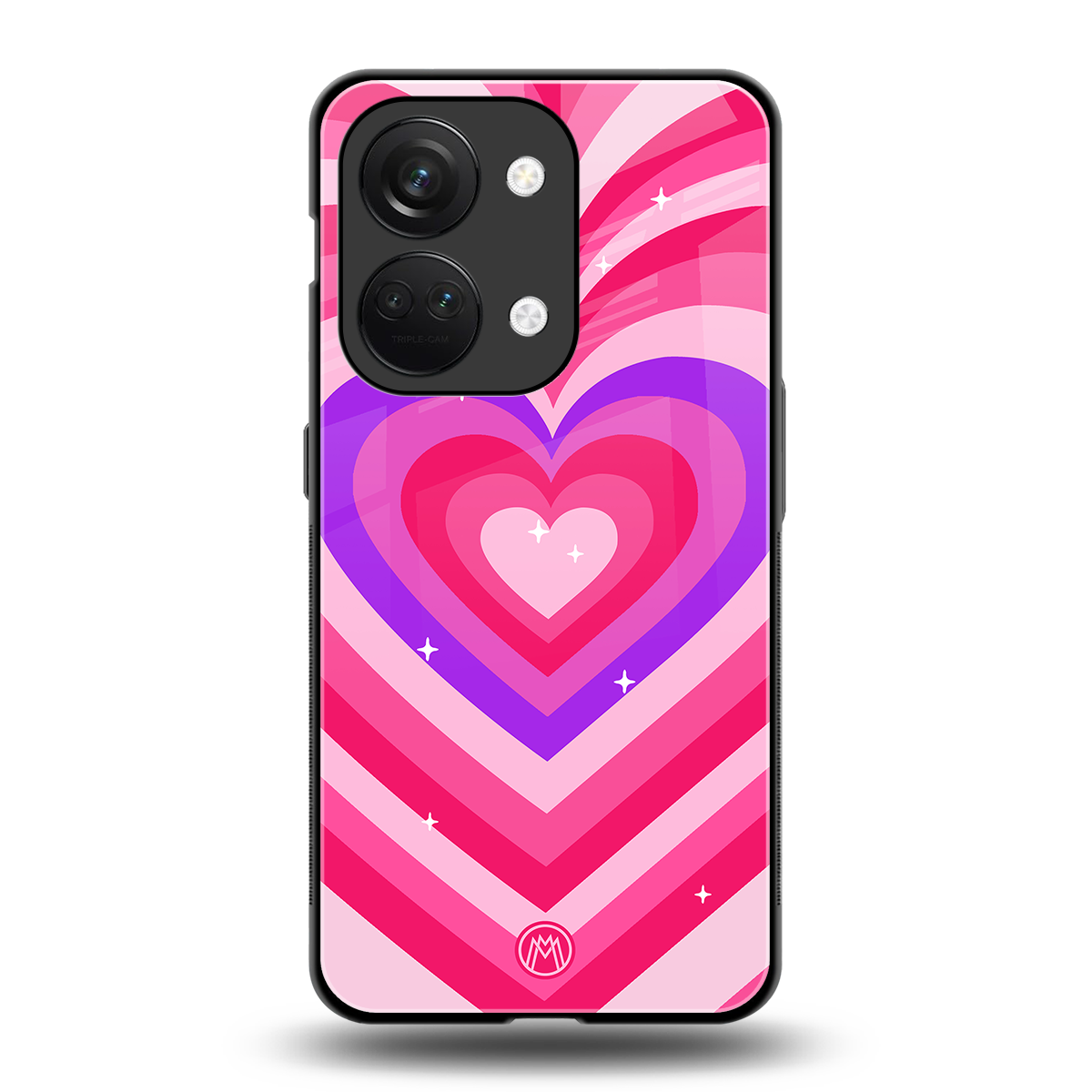 y2k pink hearts berrybomb edition back phone cover | glass case for oneplus nord 3