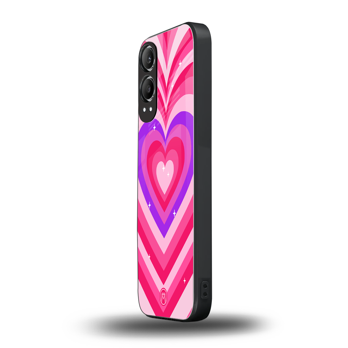 y2k pink hearts berrybomb edition back phone cover | glass case for oneplus nord ce 4 lite