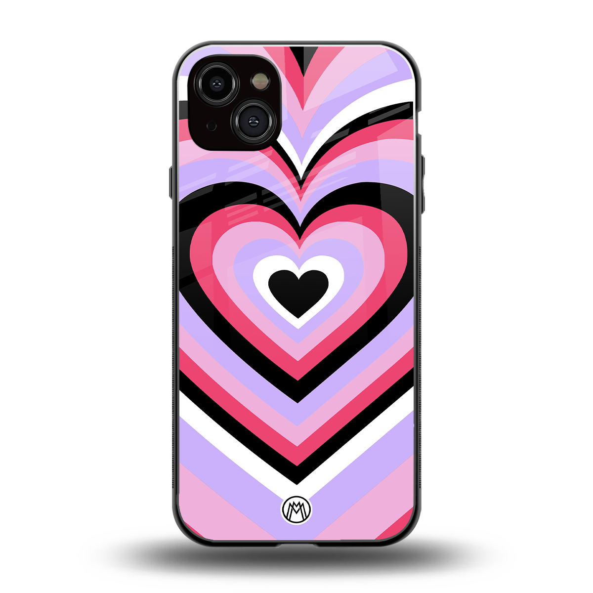 y2k pink hearts bubblegum edition back phone cover | glass case for iphone 15 plus