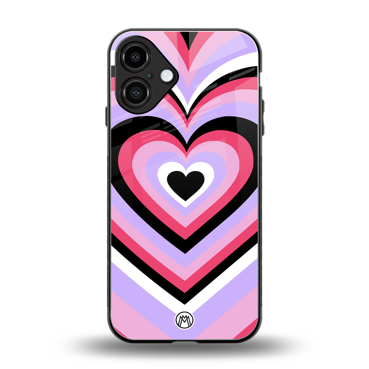 y2k pink hearts bubblegum edition back phone cover | glass case for iphone 16 plus