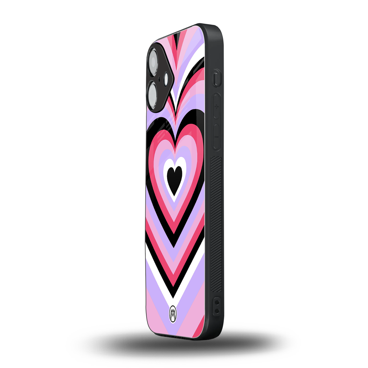 y2k pink hearts bubblegum edition back phone cover | glass case for iphone 16 plus