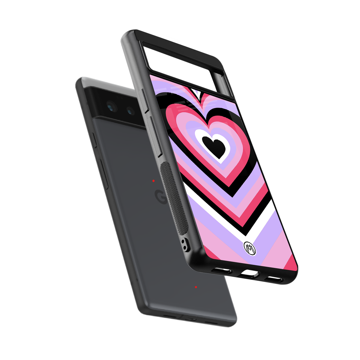 y2k pink hearts bubblegum edition back phone cover | glass case for Google Pixel 6A