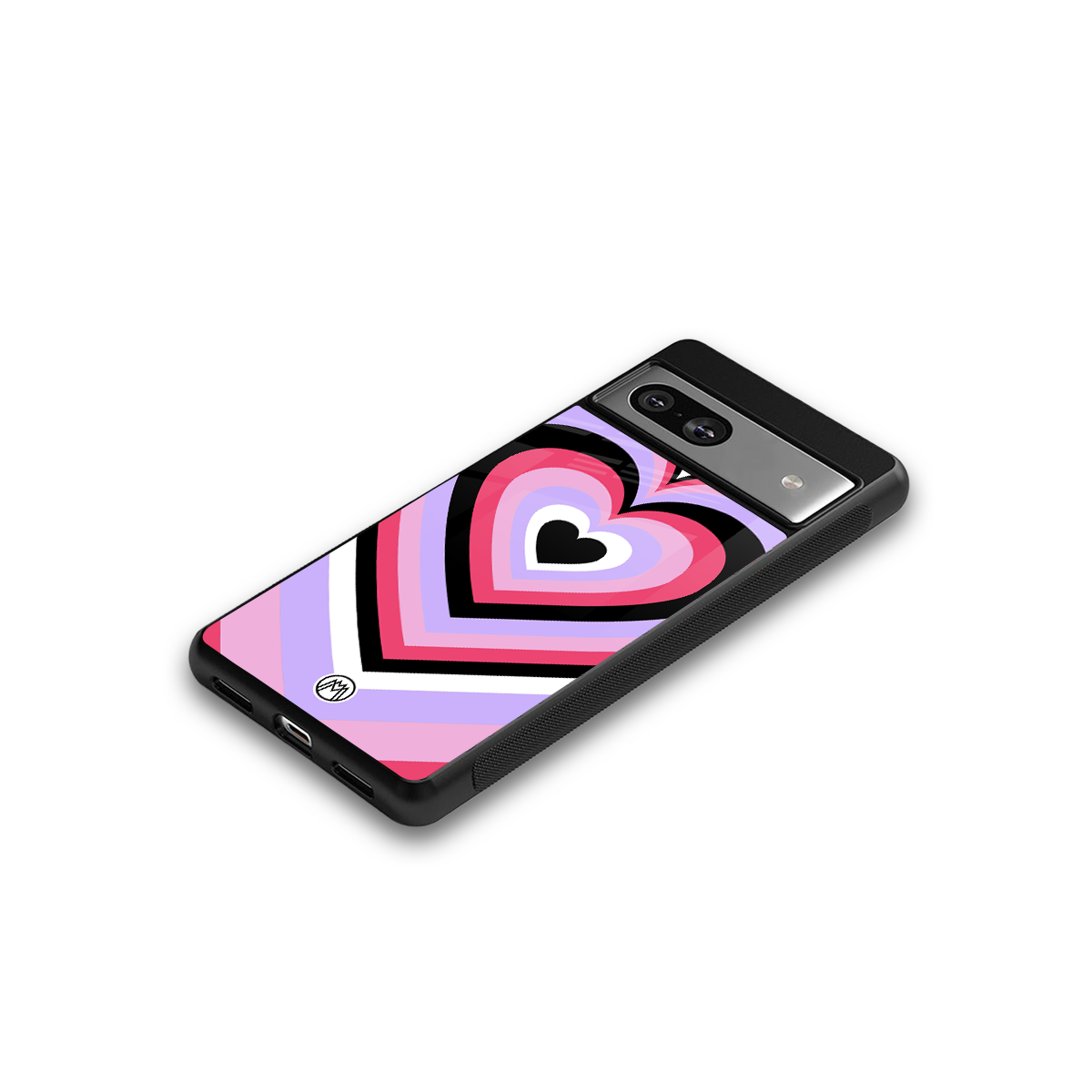 y2k pink hearts bubblegum edition back phone cover | glass case for Google Pixel 7