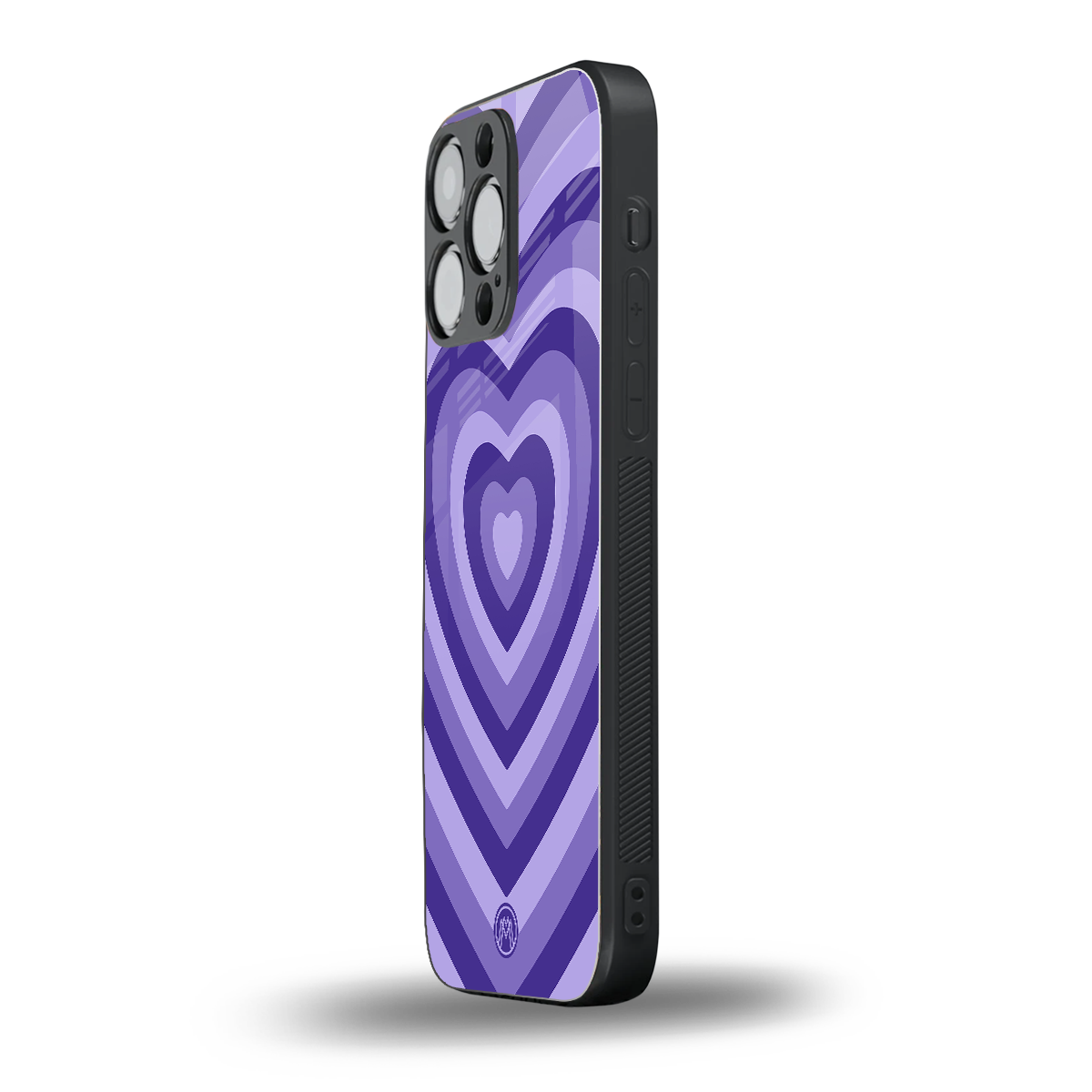 y2k purple hearts aesthetic back phone cover | glass case for iphone 14 pro max