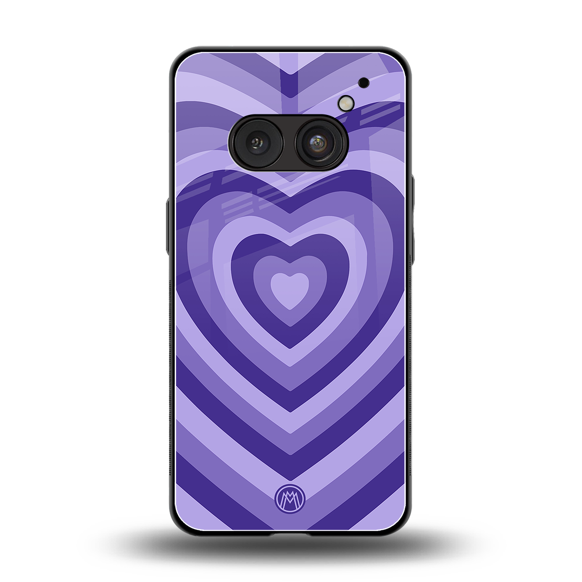 y2k purple hearts aesthetic back phone cover | glass case for nothing phone 2a