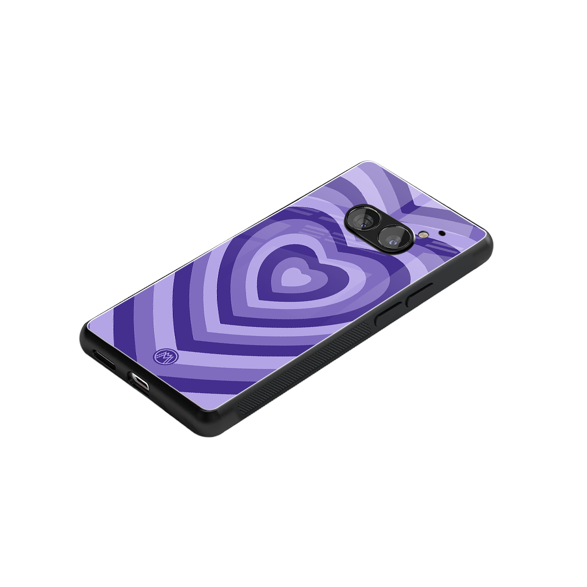 y2k purple hearts aesthetic back phone cover | glass case for nothing phone 2a