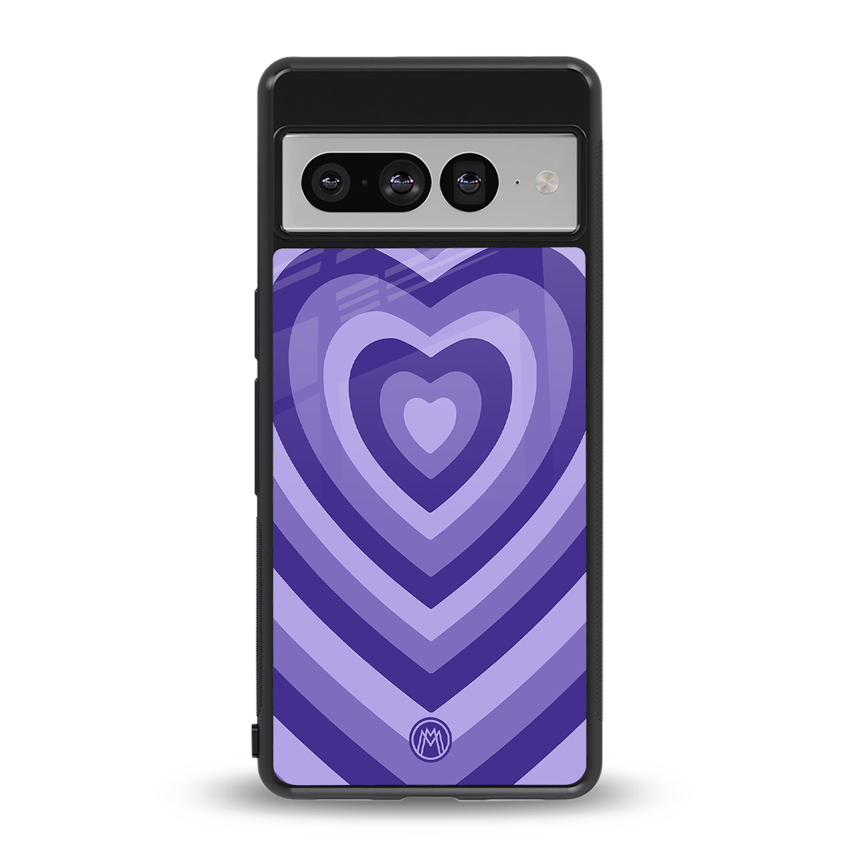 y2k purple hearts aesthetic back phone cover | glass case for google pixel 7 pro