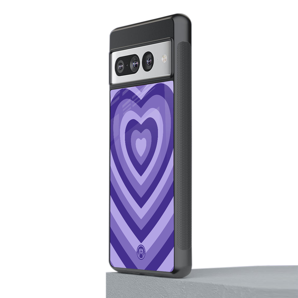 y2k purple hearts aesthetic back phone cover | glass case for google pixel 7 pro