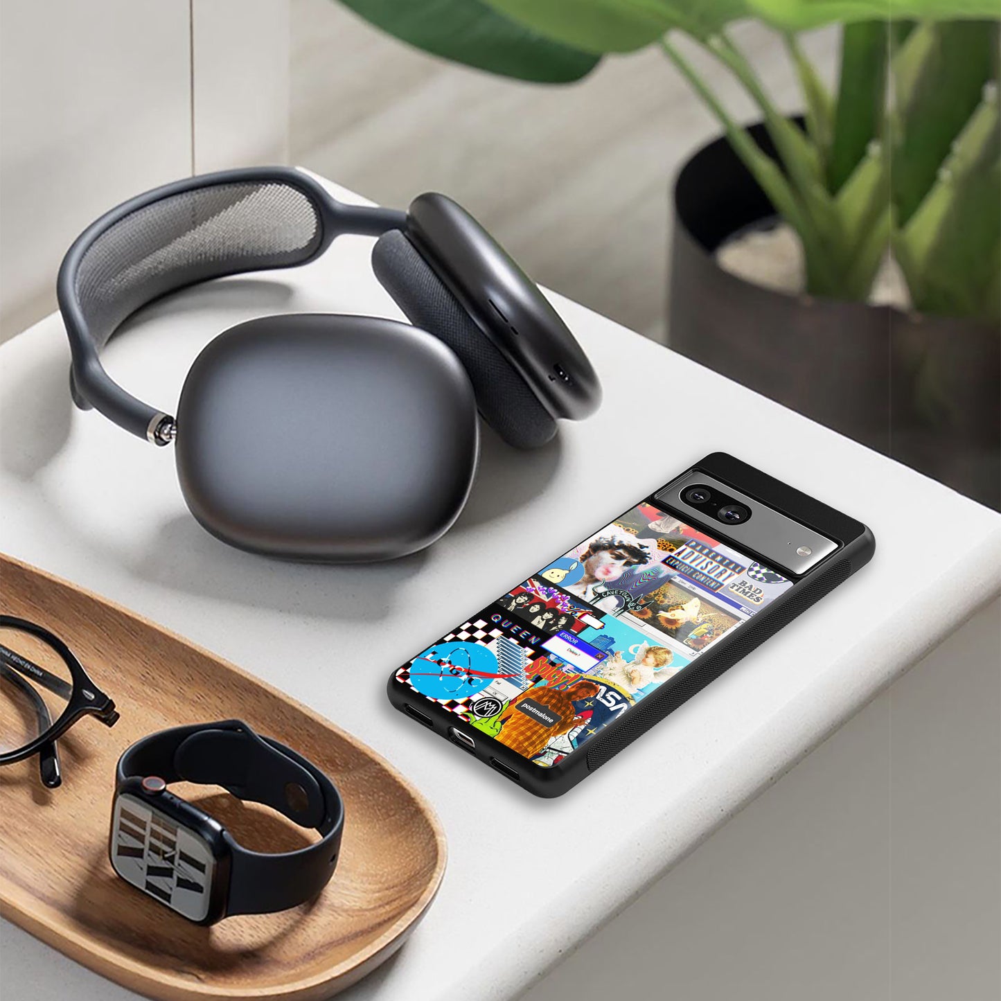 y2k collage aesthetic back phone cover | glass case for google pixel 9 pro