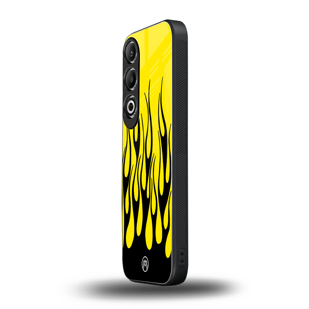 y2k black flames back phone cover | glass case for oneplus nord ce 4