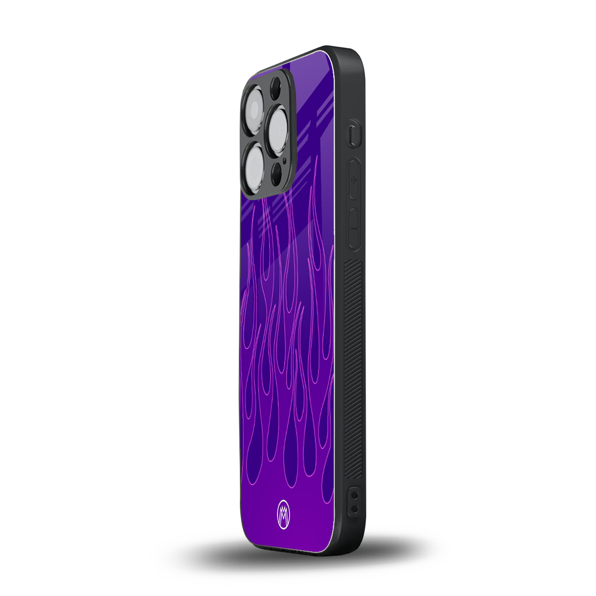 y2k magenta flames back phone cover | glass case for iphone 14 pro