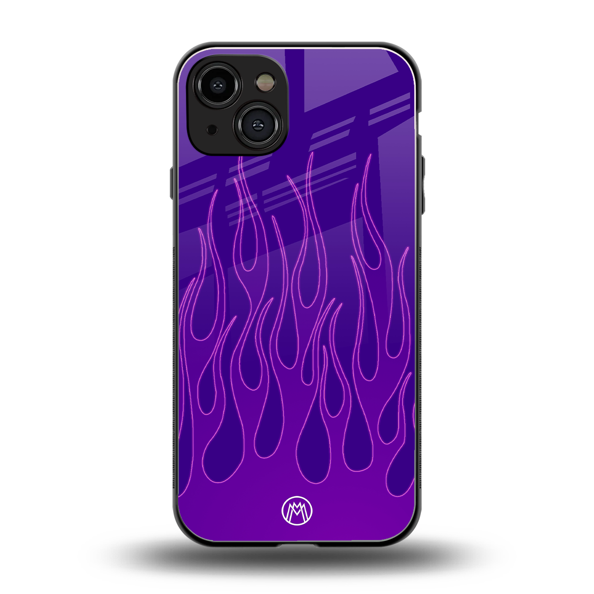 y2k magenta flames back phone cover | glass case for iphone 15