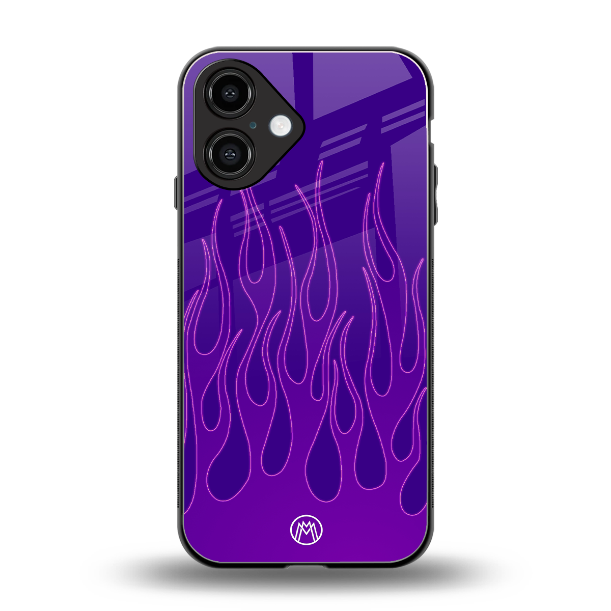 y2k magenta flames back phone cover | glass case for iphone 16