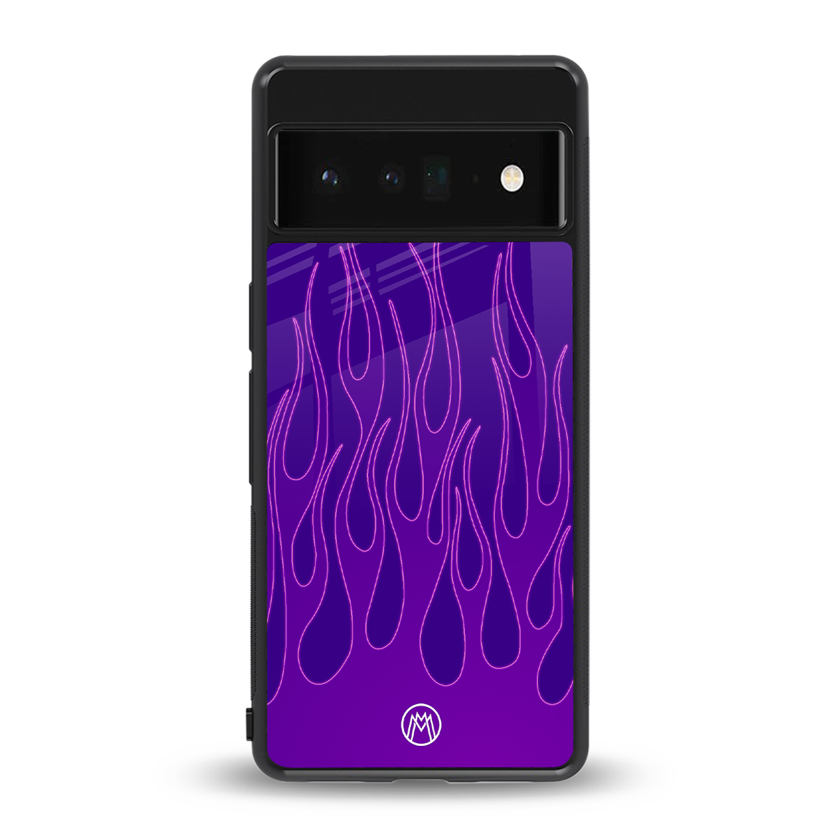 y2k magenta flames back phone cover | glass case for google pixel 6 pro