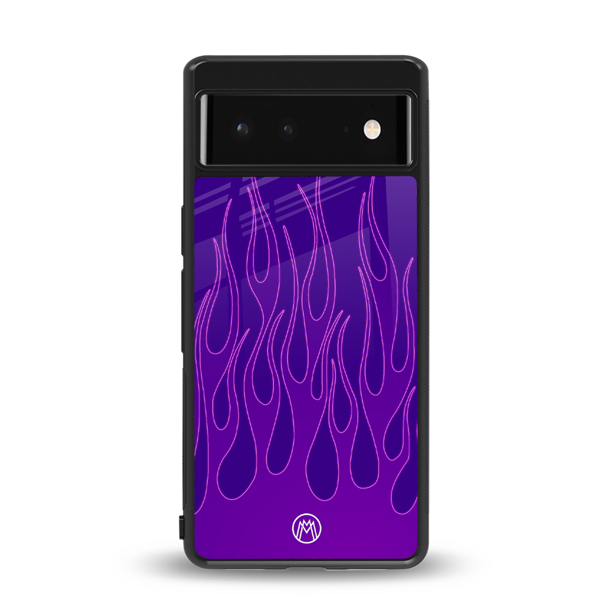 y2k magenta flames back phone cover | glass case for google pixel 6