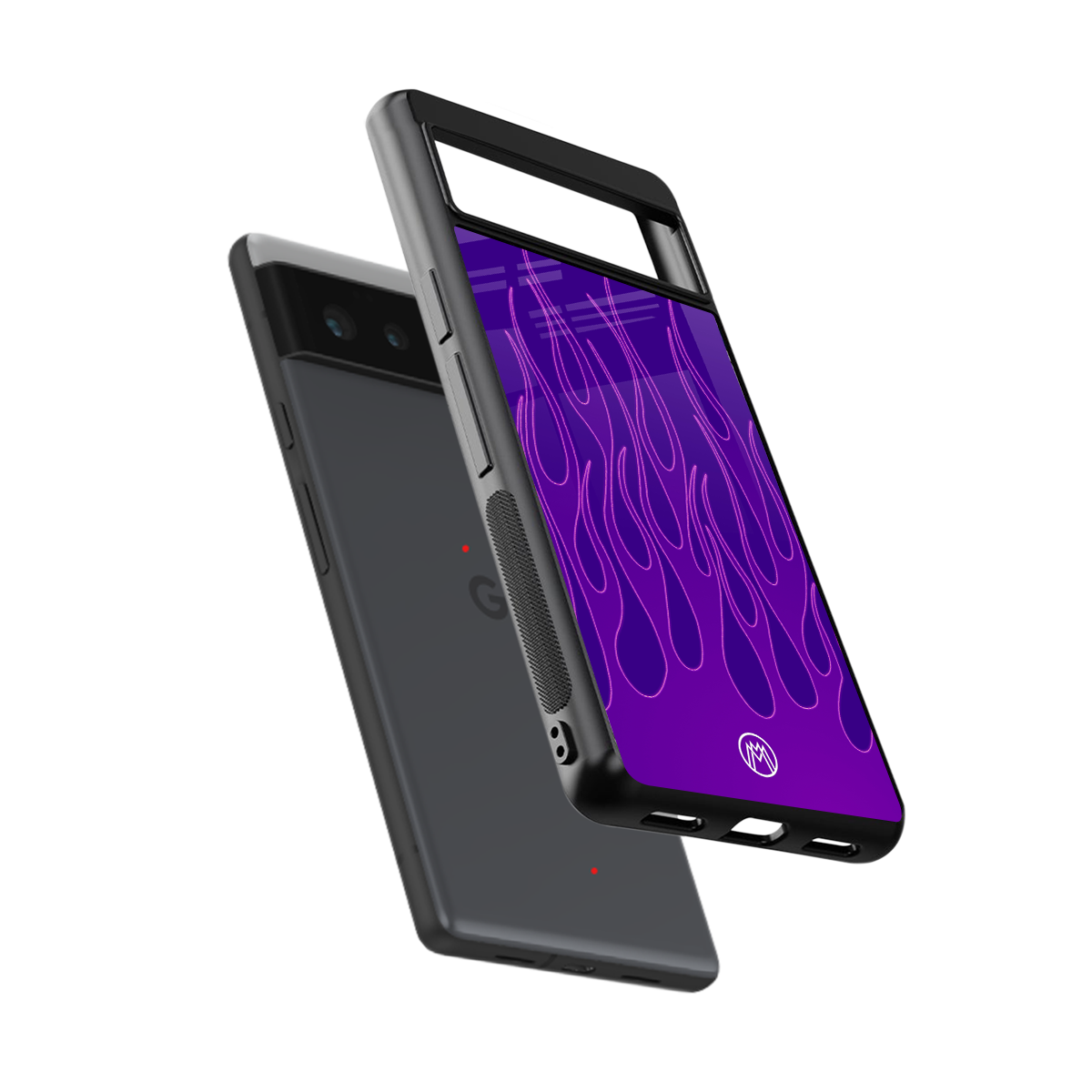 y2k magenta flames back phone cover | glass case for google pixel 6